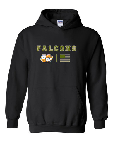 Briar Woods Falcons Camo Flag Men's Hoodie