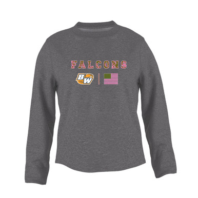 Briar Woods Falcons Pink Camo Flag Women's Sweatshirt