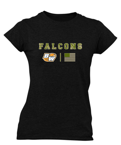 Briar Woods Falcons Camo Flag Women's Premium SS T-Shirt
