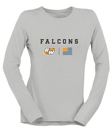 Briar Woods Falcons Team Colors Flag Women's Premium LS T-Shirt