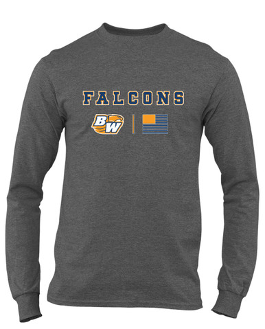 Briar Woods Falcons Team Colors Flag Men's Premium LS T-Shirt