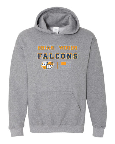 Briar Woods Falcons Spirit Flag Men's Hoodie
