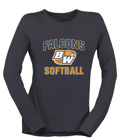 Briar Woods Falcons Softball #1 Women's Premium LS T-Shirt