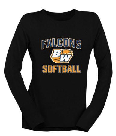 Briar Woods Falcons Softball #1 Women's LS T-Shirt