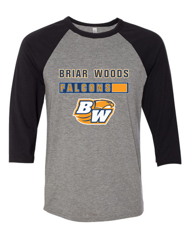 Briar Woods Falcons Mascot #7 Women's Baseball T-Shirt
