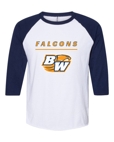 Briar Woods Falcons Mascot #8 Women's Baseball T-Shirt