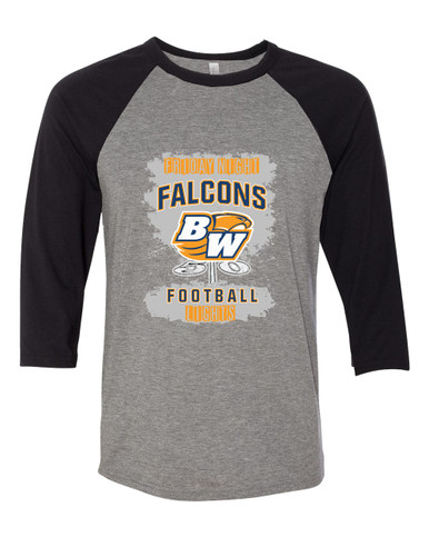 Briar Woods Falcons Football #6 Women's Baseball T-Shirt