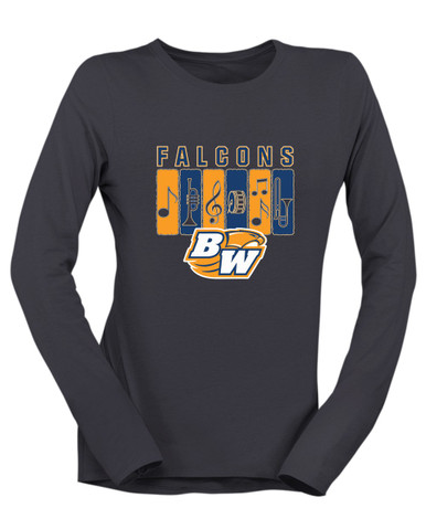 Briar Woods Falcons Band # 2 Women's LS T-Shirt