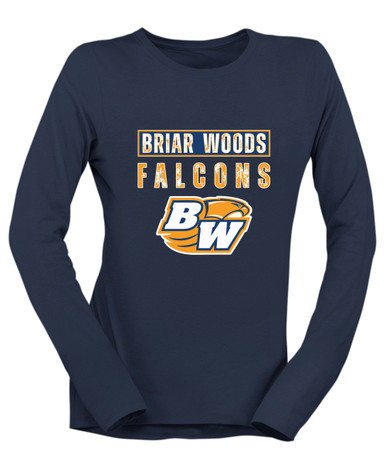 Briar Woods Falcons Mascot #9 Women's LS T-Shirt