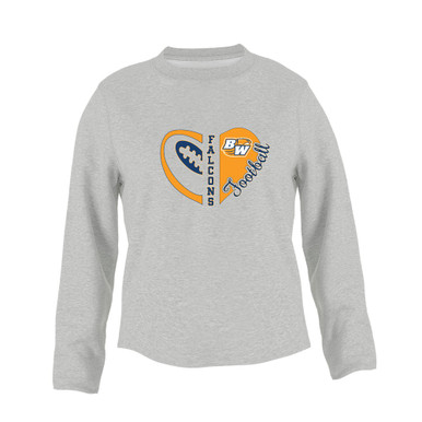 Briar Woods Falcons Heart Football Women's Sweatshirt