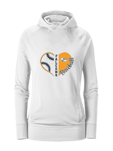 Briar Woods Falcons Heart Baseball Women's Hoodie