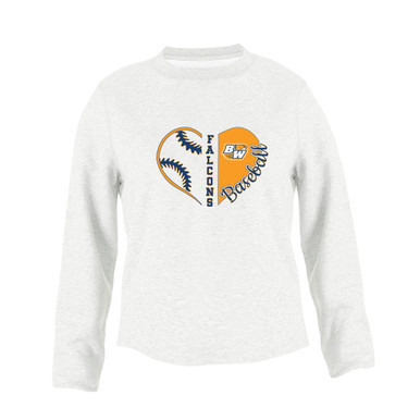 Briar Woods Falcons Heart Baseball Women's Sweatshirt