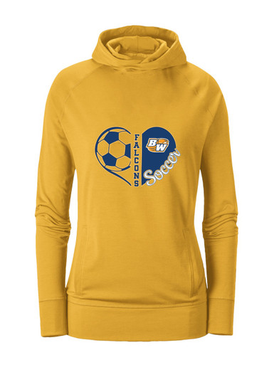Briar Woods Falcons Heart Soccer Women's Hoodie