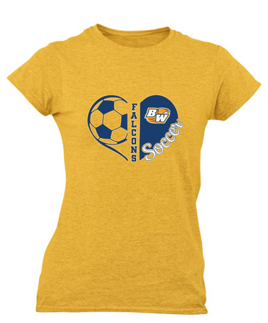 Briar Woods Falcons Heart Soccer Women's Premium SS T-Shirt