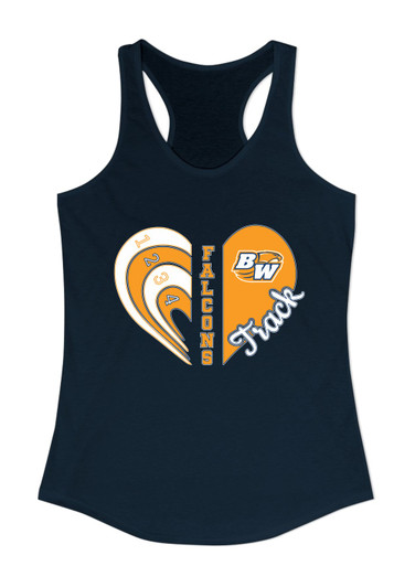 Briar Woods Falcons Heart Track Women's Tank Top