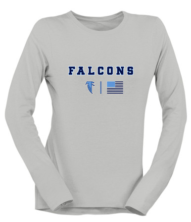 West Rowan Falcons Team Colors Flag Women's Premium LS T-Shirt