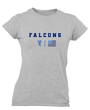 West Rowan Falcons Team Colors Flag Women's SS T-Shirt