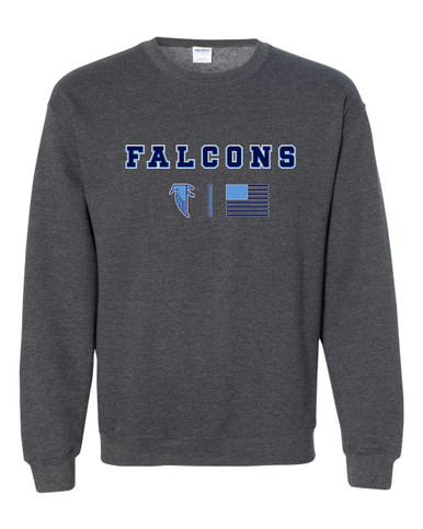 West Rowan Falcons Team Colors Flag Men's Sweatshirt