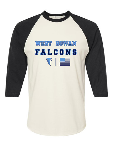 West Rowan Falcons Spirit Flag Women's Baseball T-Shirt