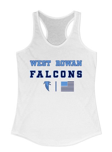 West Rowan Falcons Spirit Flag Women's Tank Top