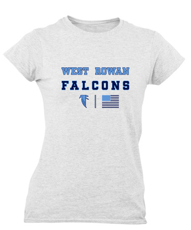 West Rowan Falcons Spirit Flag Women's SS T-Shirt