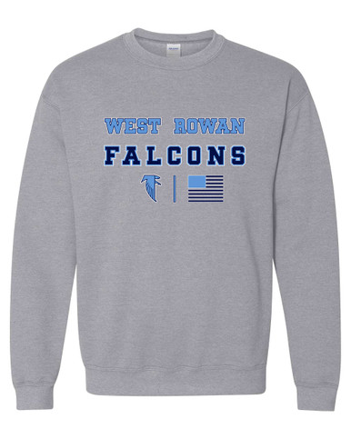 West Rowan Falcons Spirit Flag Men's Sweatshirt
