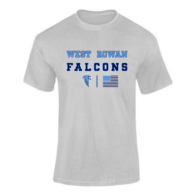 West Rowan Falcons Spirit Flag Men's SS T-Shirt