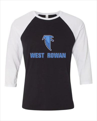 West Rowan Falcons Mascot #2 Women's Baseball T-Shirt