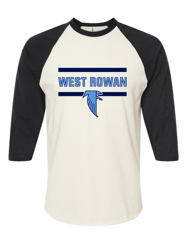 West Rowan Falcons Mascot #4 Women's Baseball T-Shirt