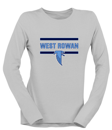 West Rowan Falcons Mascot #4 Women's LS T-Shirt