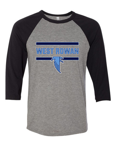 West Rowan Falcons Mascot #4 Men's Baseball T-Shirt