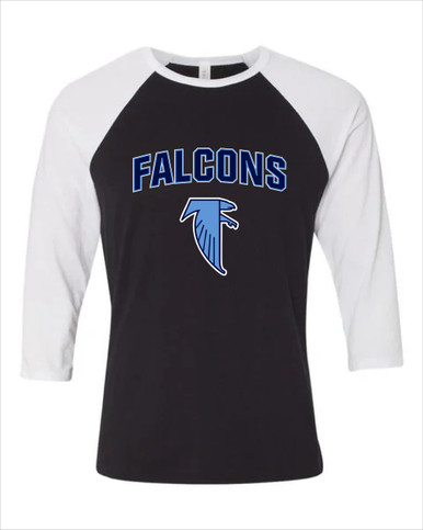 West Rowan Falcons Mascot #6 Women's Baseball T-Shirt
