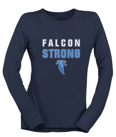 West Rowan Falcons Strong #2 Women's LS T-Shirt