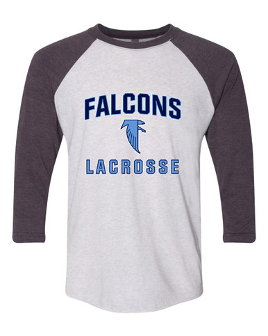 West Rowan Falcons Lacrosse Men's Baseball T-Shirt