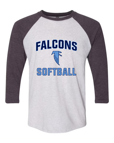 West Rowan Falcons Softball #1 Women's Baseball T-Shirt