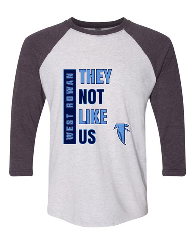 West Rowan Falcons They Not Like Us #1 Men's Baseball T-Shirt
