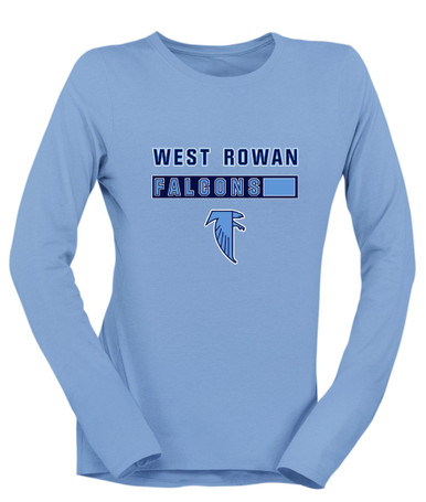 West Rowan Falcons Mascot #7 Women's LS T-Shirt