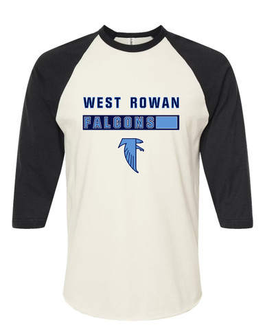 West Rowan Falcons Mascot #7 Men's Baseball T-Shirt
