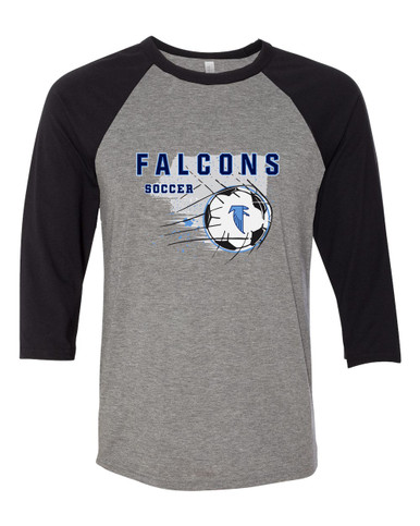 West Rowan Falcons Soccer #2 Men's Baseball T-Shirt