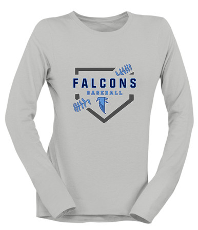 West Rowan Falcons Baseball #2 Women's Premium LS T-Shirt