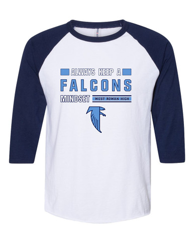 West Rowan Falcons Mindset Men's Baseball T-Shirt