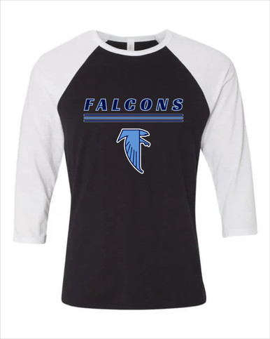West Rowan Falcons Mascot #8 Men's Baseball T-Shirt