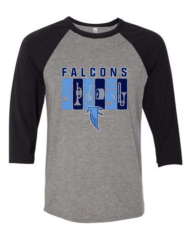 West Rowan Falcons Band # 2 Women's Baseball T-Shirt