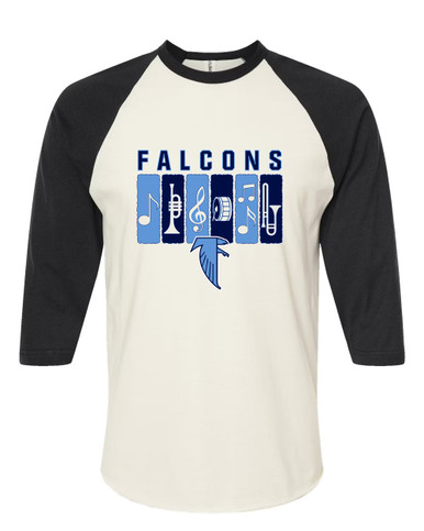 West Rowan Falcons Band # 2 Men's Baseball T-Shirt