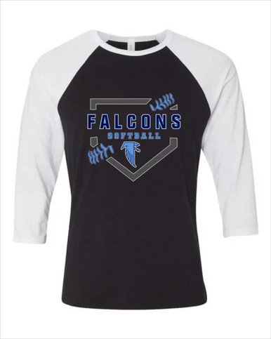 West Rowan Falcons Softball #2 Women's Baseball T-Shirt