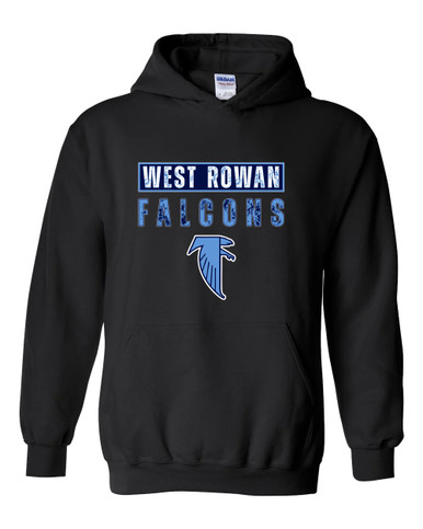 West Rowan Falcons Mascot #9 Men's Hoodie