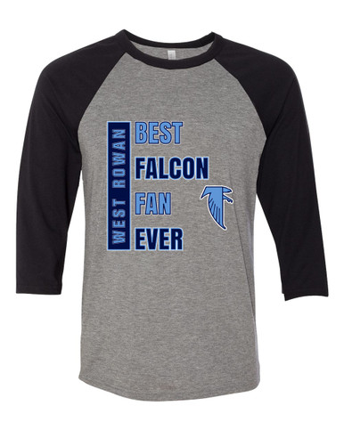 West Rowan Falcons Best Falcon Fan Women's Baseball T-Shirt