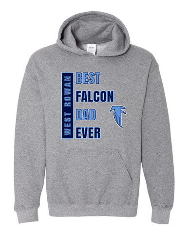 West Rowan Falcons Best Falcon Dad Men's Hoodie
