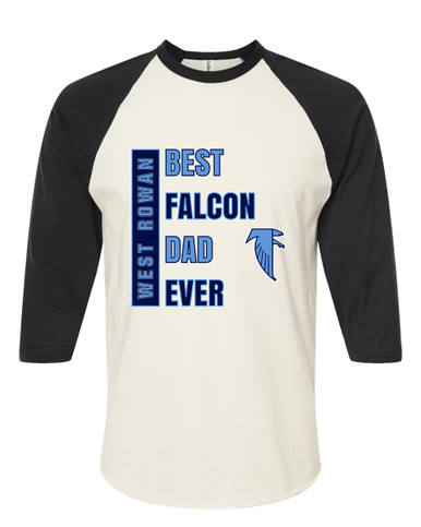 West Rowan Falcons Best Falcon Dad Men's Baseball T-Shirt