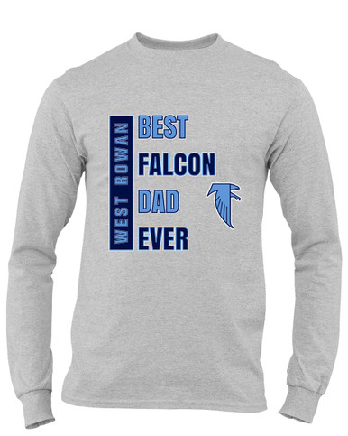 West Rowan Falcons Best Falcon Dad Men's LS T-Shirt
